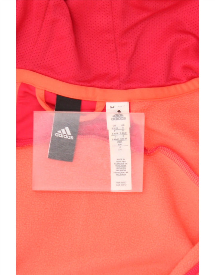 ADIDAS Damen Climawarm Zip Hoodie Pullover UK 8/10 Small Rosa Polyester