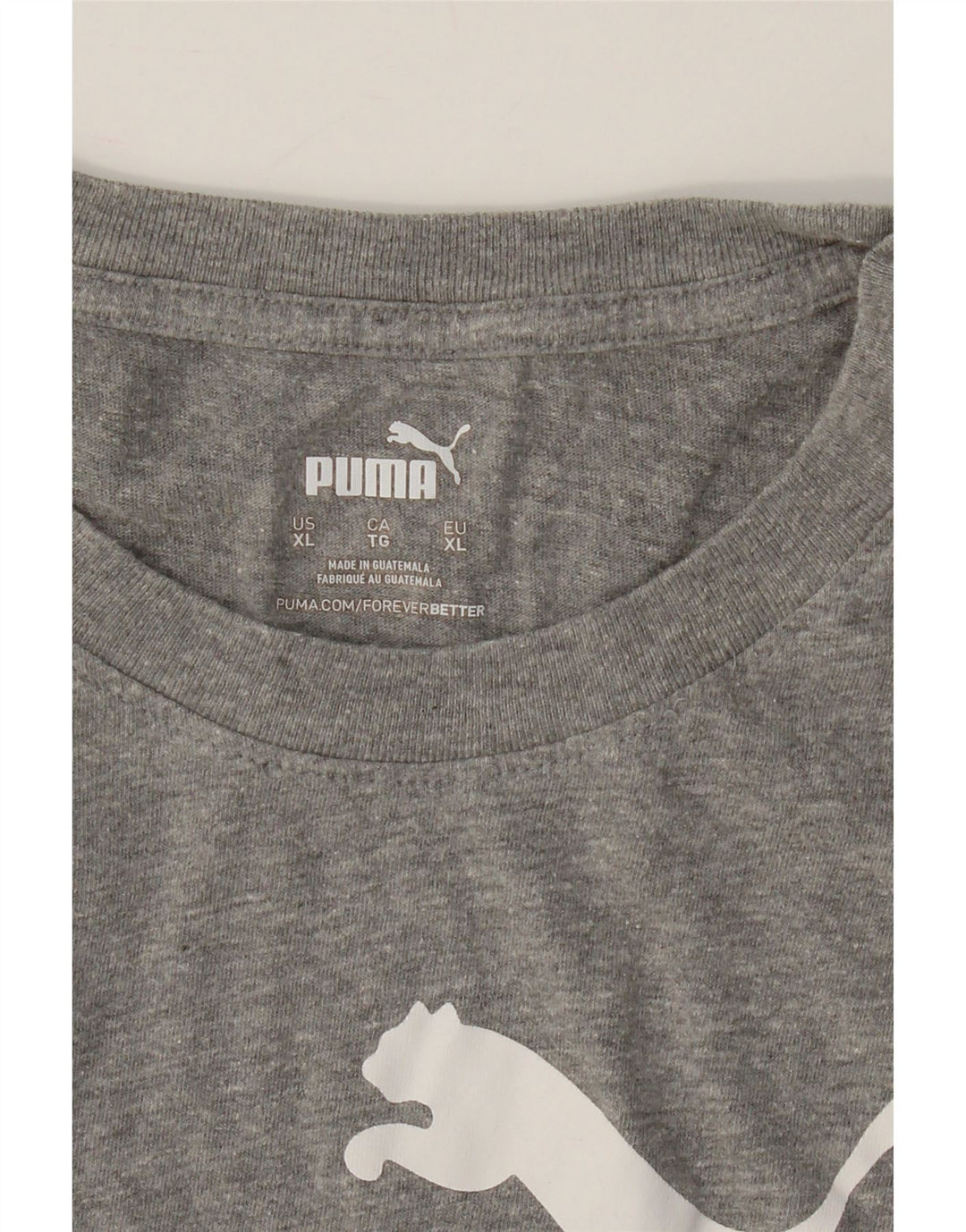 PUMA Mens Graphic T-Shirt Top XL Grey Cotton Vintage Puma and Second-Hand Puma from Messina Hembry 
