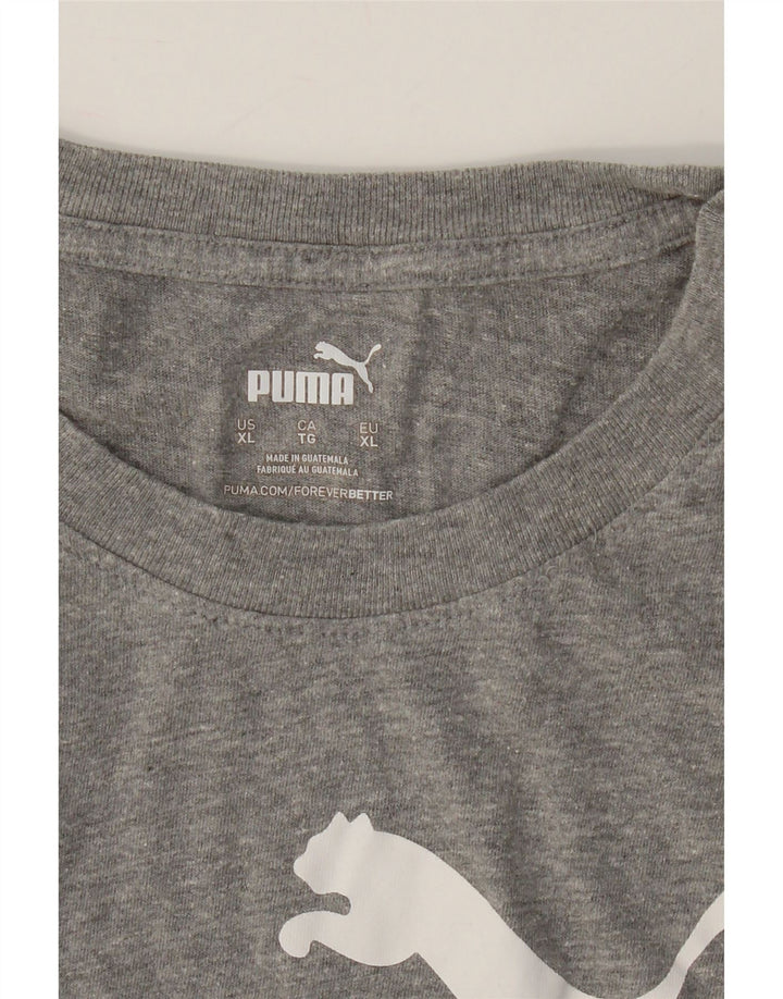 PUMA Mens Graphic T-Shirt Top XL Grey Cotton Vintage Puma and Second-Hand Puma from Messina Hembry 
