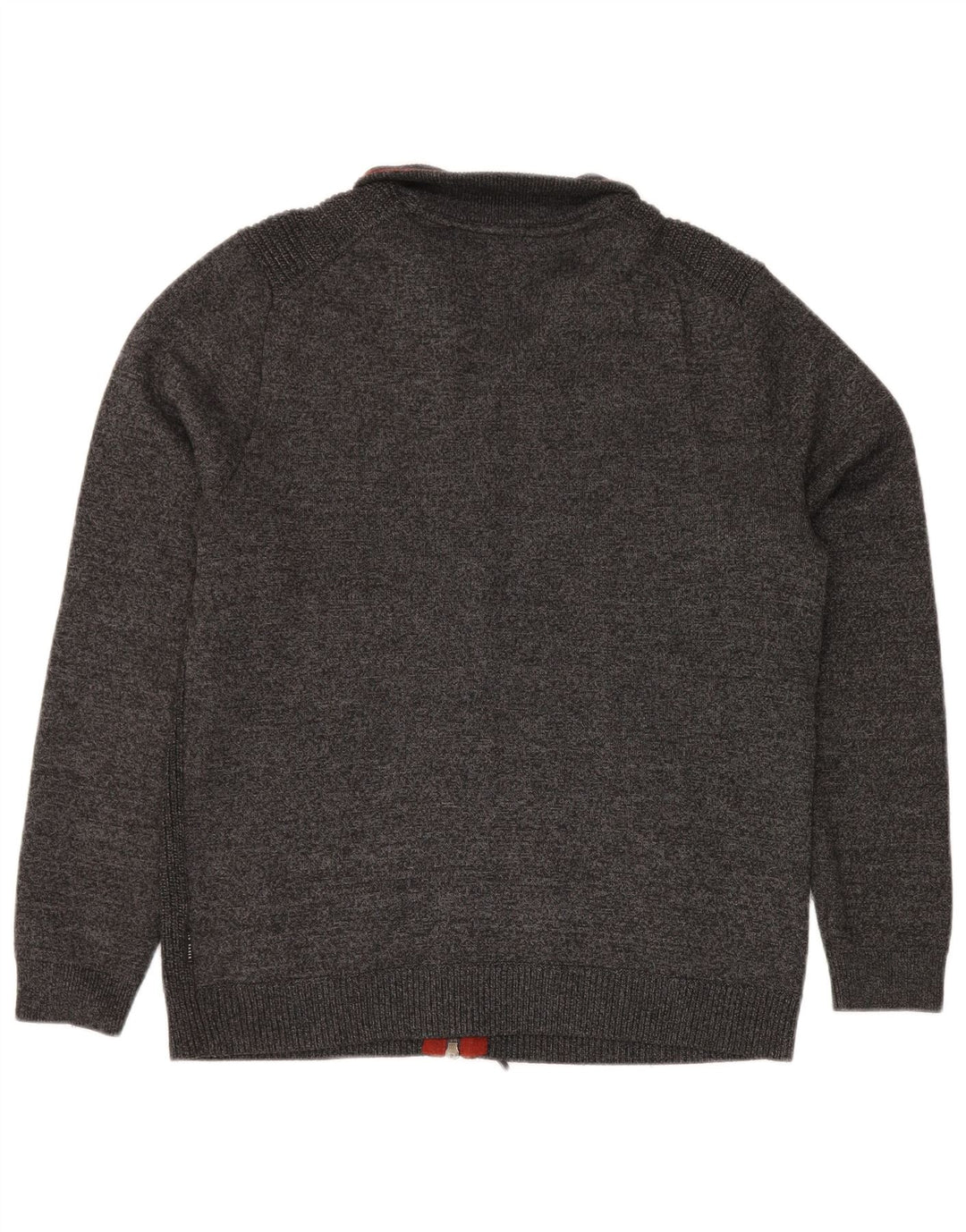 TED BAKER Herren-Strickjacke, Größe 4, groß, graues Polyester