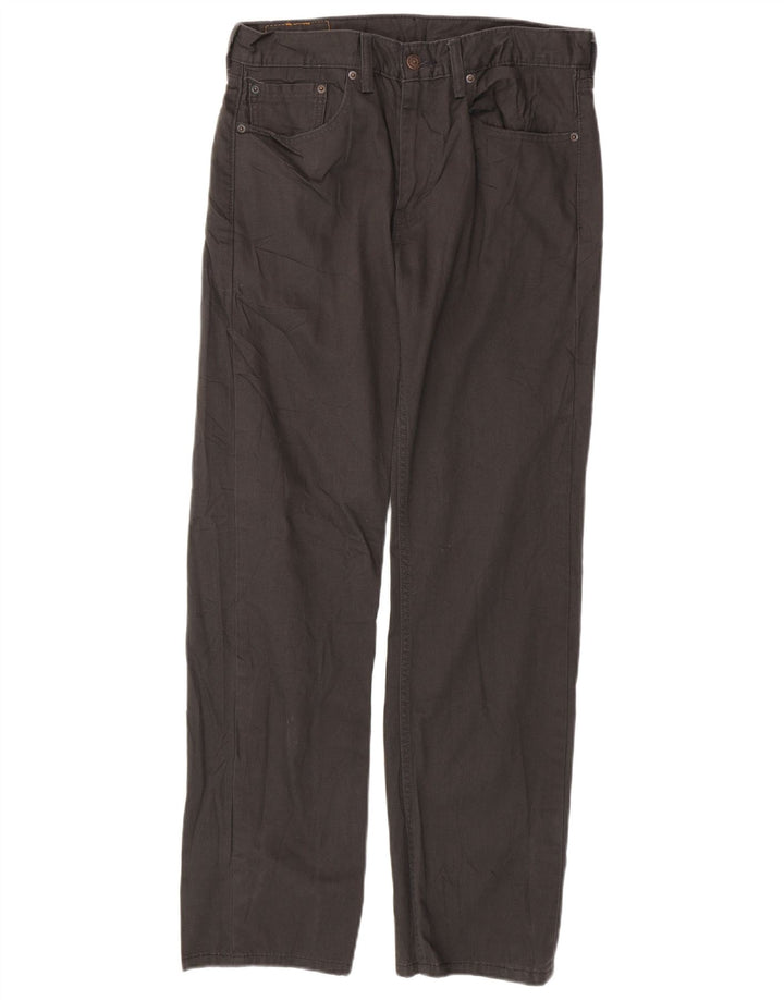 LEVI'S Herren 505 Straight Casual Hose W32 L32 Graue Baumwolle