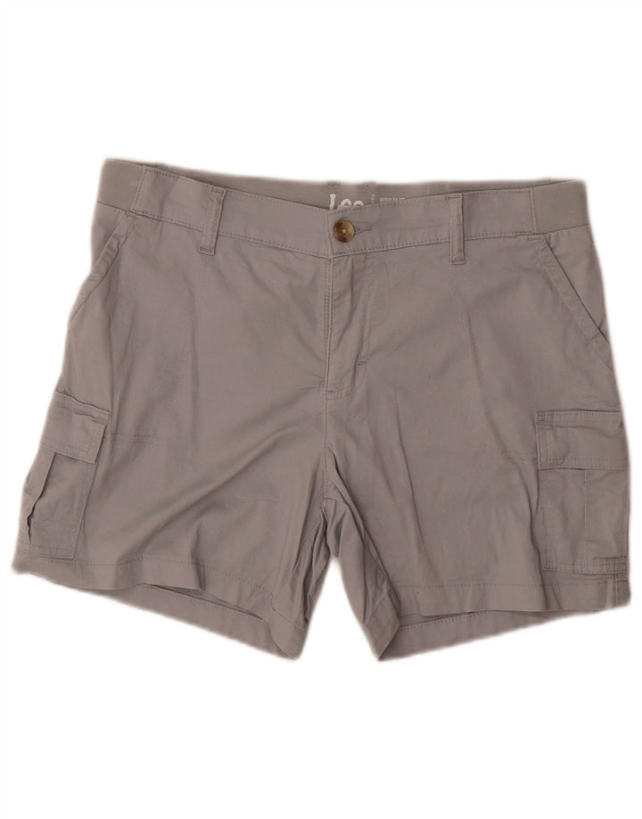 Lee Damen-Cargoshorts mit mittlerer Leibhöhe und normaler Passform, US 12, L, W34, Grau