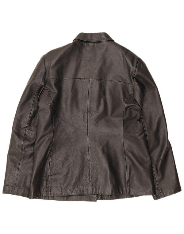 DPL Damen Lederjacke UK 12 Medium Schwarz