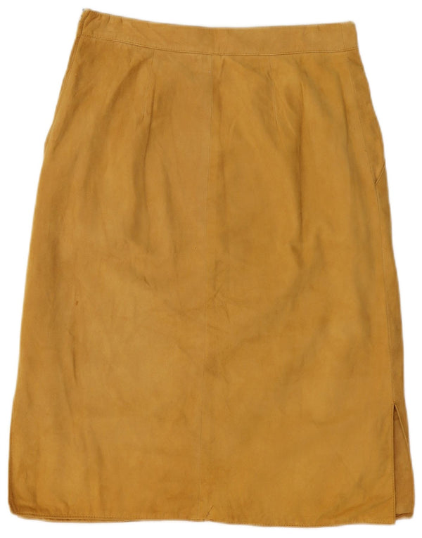Vintage Damen Wildlederrock W28 Mittelbeige
