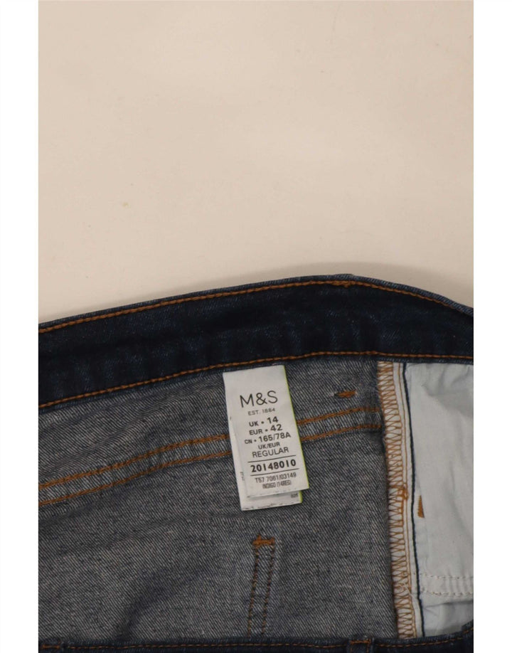 Marks & Spencer Damen Slim Bootcut Jeans UK 14 Large W32 L29 Marineblau