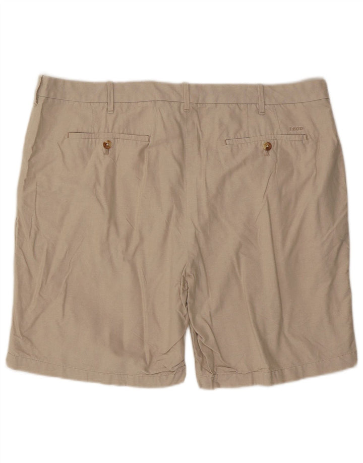 Izod Herren Chinoshorts W42 2XL Beige Baumwolle