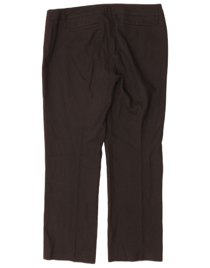 MARELLA Gerade Damen-Anzughose, UK 14, Größe L, W34, L28, Schwarz, Polyester