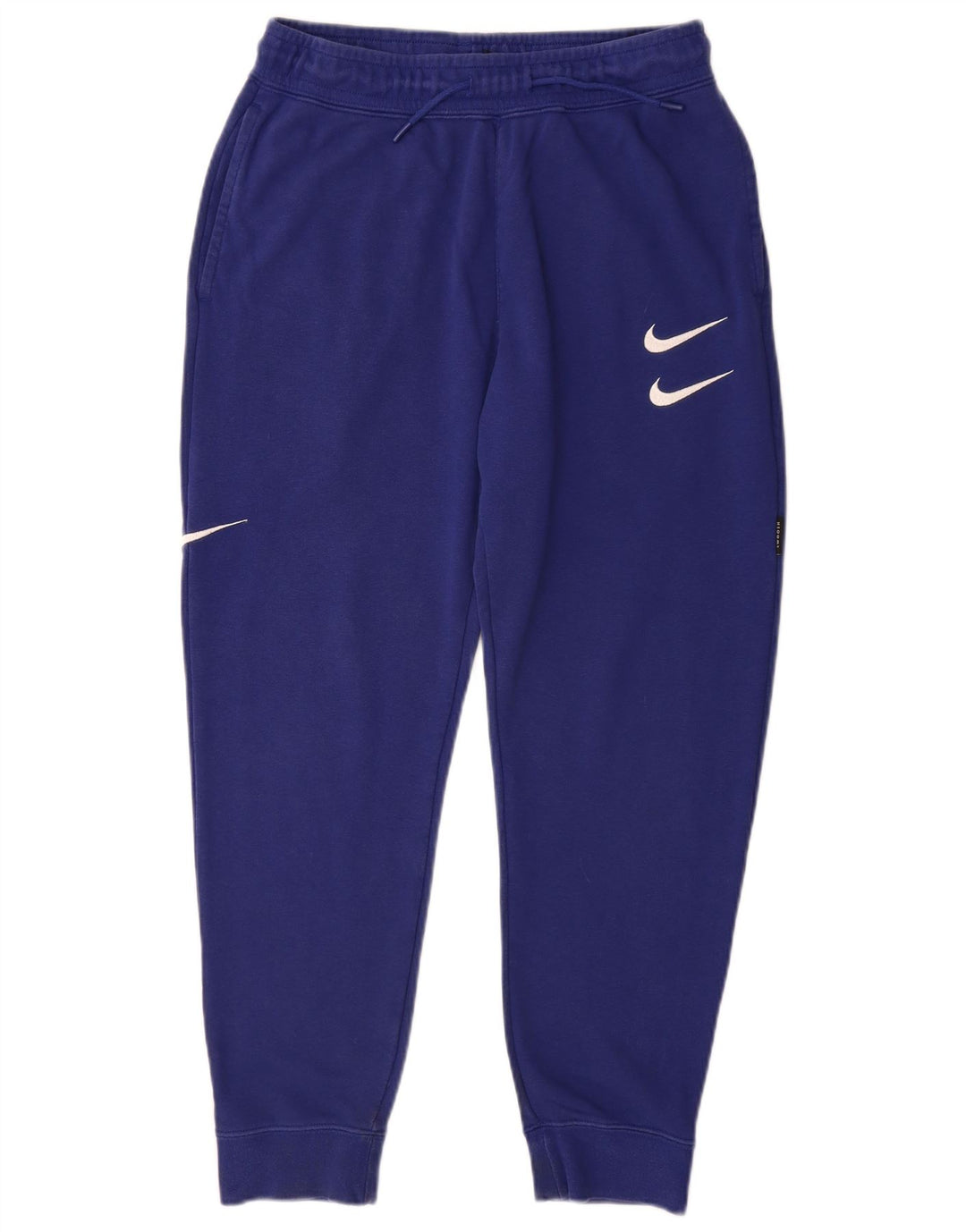 NIKE Womens Tracksuit Trousers Joggers UK 12 Medium  Blue Cotton