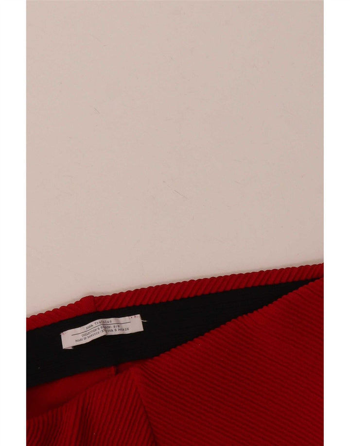 Zara Damen Trafaluc Minirock Small W26 Rot Polyester