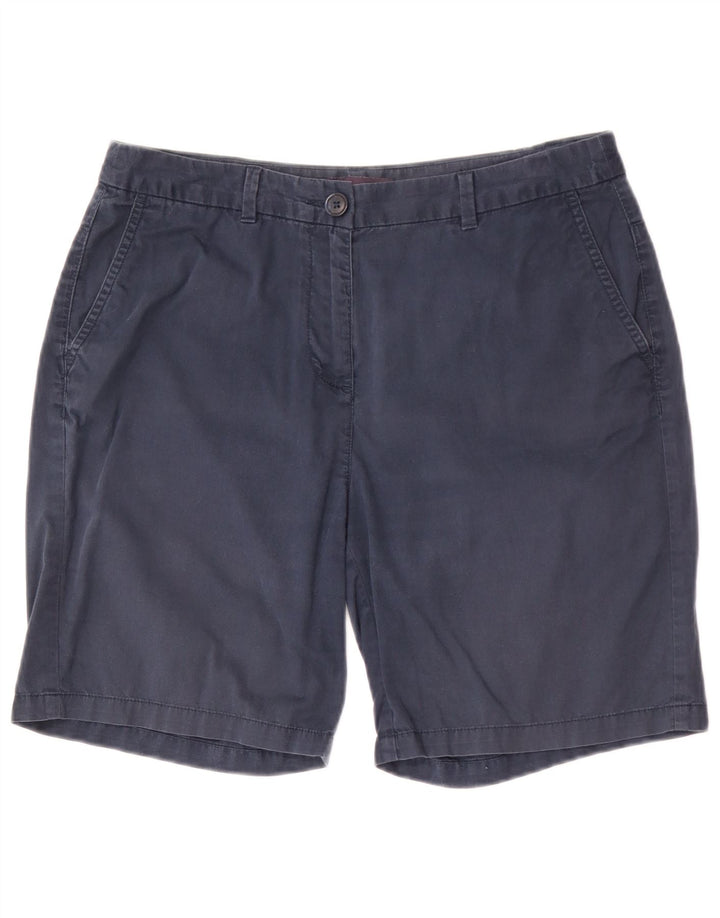 Marks & Spencer Damen Chinoshorts UK 12 Medium W30 Marineblaue Baumwolle