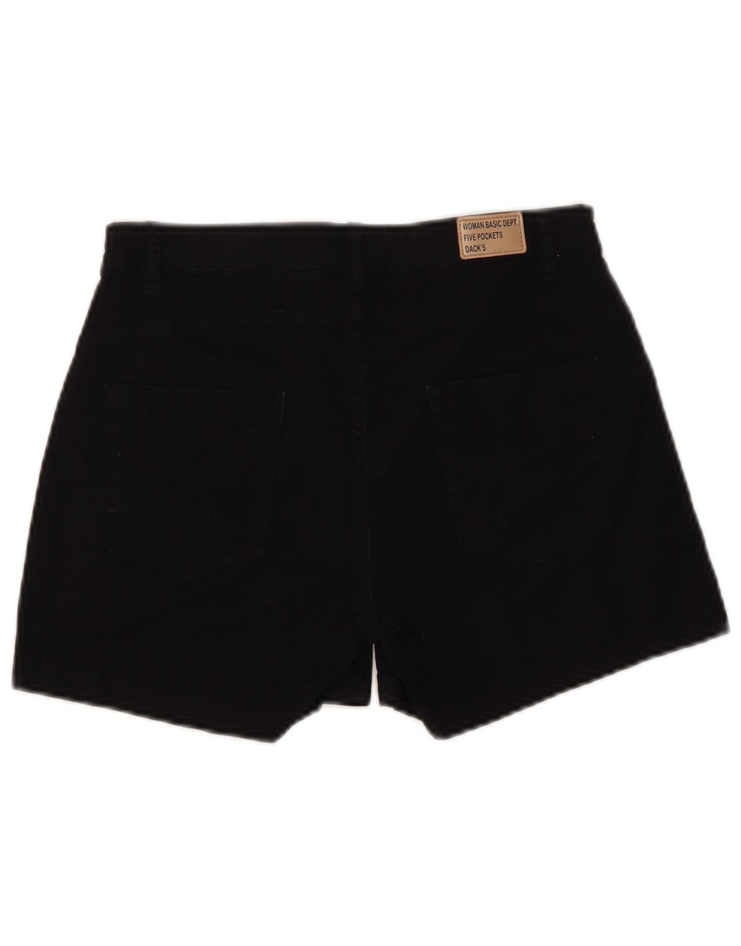 Dack's Damen-Jeansshorts mit normaler Passform, Größe 42, mittelgroß, W28, schwarze Baumwolle