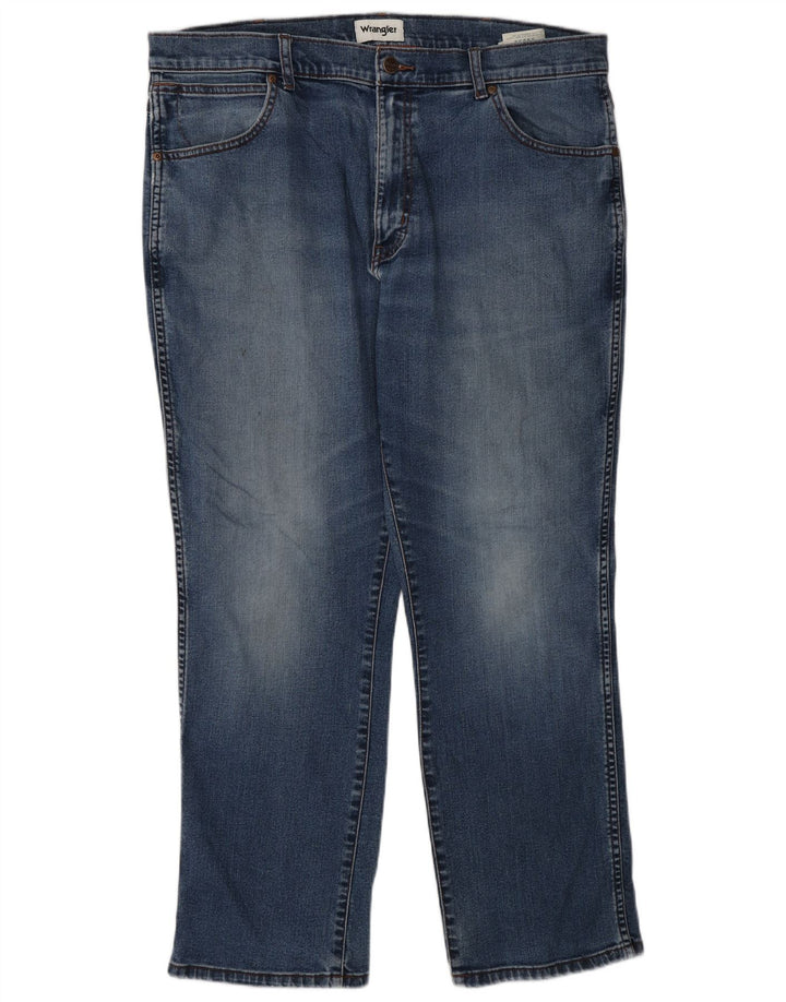 Wrangler Herren Texas Straight Jeans W38 L30 Blaue Baumwolle