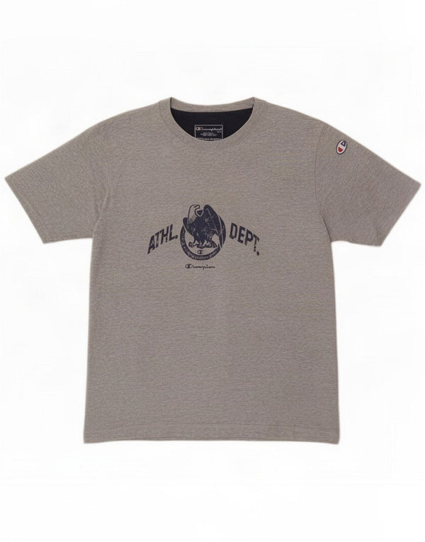 Champion Grafik-T-Shirt für Jungen, 11–12 Jahre, grau gefleckte Baumwolle