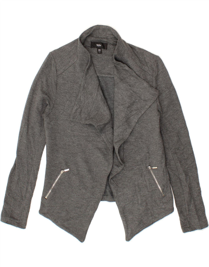 MOSSIMO Womens Open Cardigan Sweater UK 6 XS Grey Rayon Vintage Mossimo and Second-Hand Mossimo from Messina Hembry 