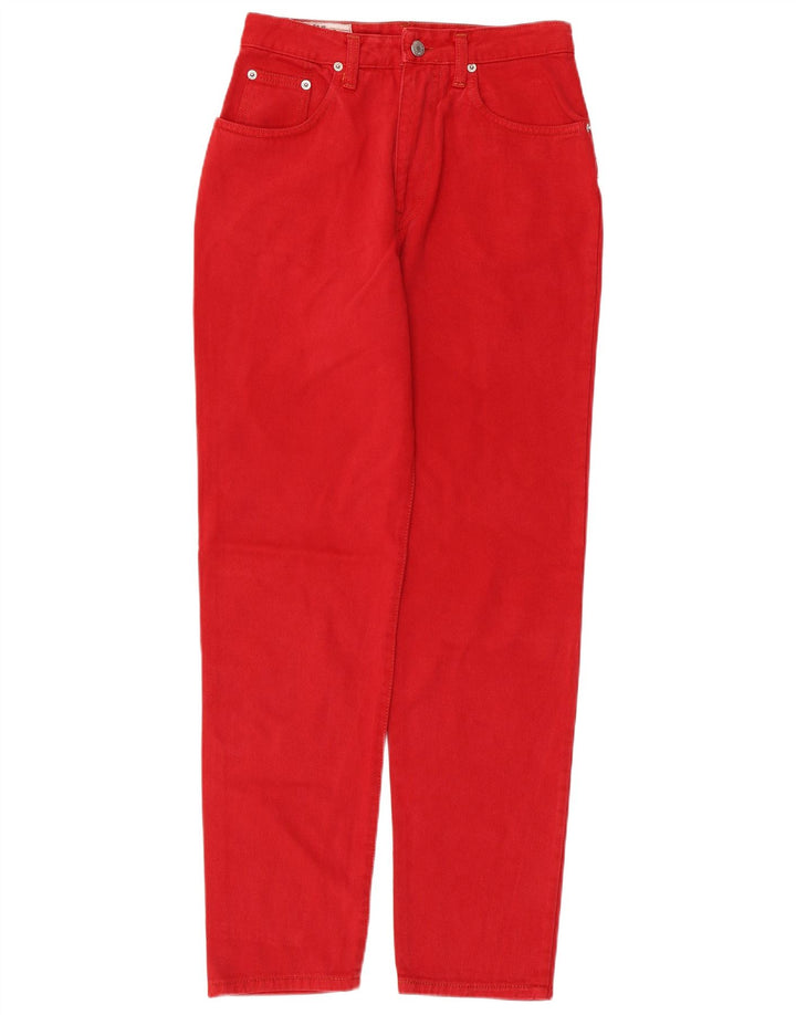 Uniform Damen-Jeans mit hoher Taille, W30, L29, rote Baumwolle