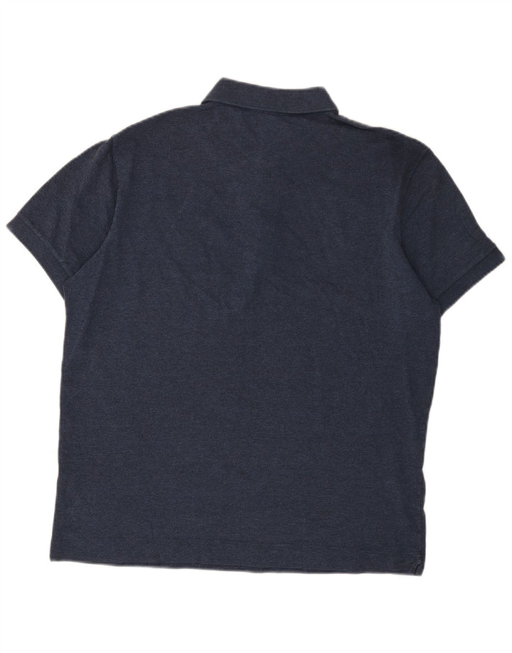 Lacoste Herren-Poloshirt, Größe 4, mittelgroß, marineblau, Baumwolle