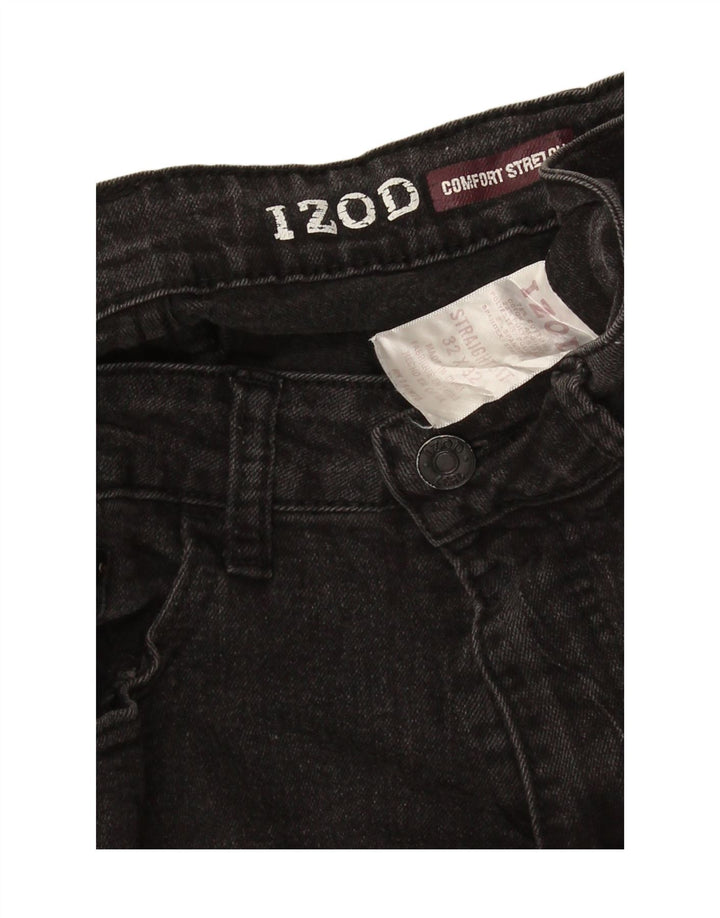 Izod Damen Stretch Straight Jeans W32 L32 Graue Baumwolle