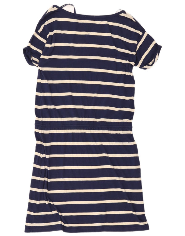 Tommy Hilfiger Damen A-Linien-Kleid UK 18 XL Marineblau gestreift Baumwolle