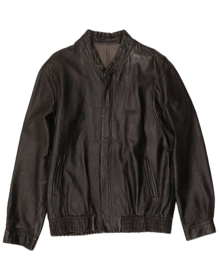 Vintage Herren Bomberjacke UK 38 Medium Schwarz