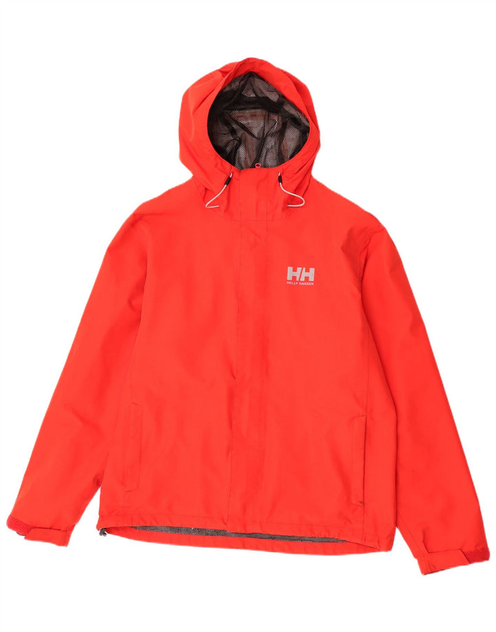 Helly Hansen Herren-Regenjacke mit Kapuze, UK 40, Größe L, Rot, Polyester