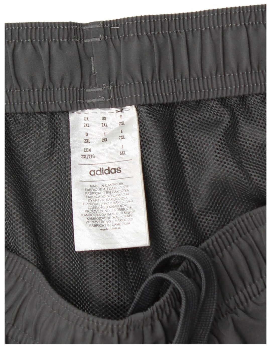 ADIDAS Mens Sport Shorts 2XL  Grey Polyester