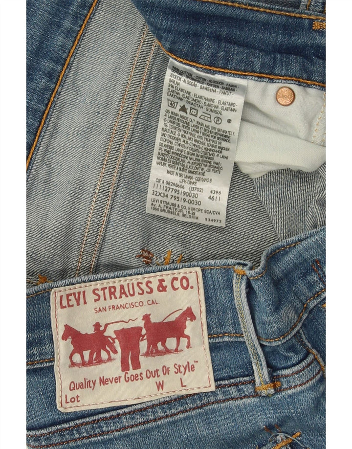 Levi's Herren Slim Jeans W32 L34 Blaue Baumwolle