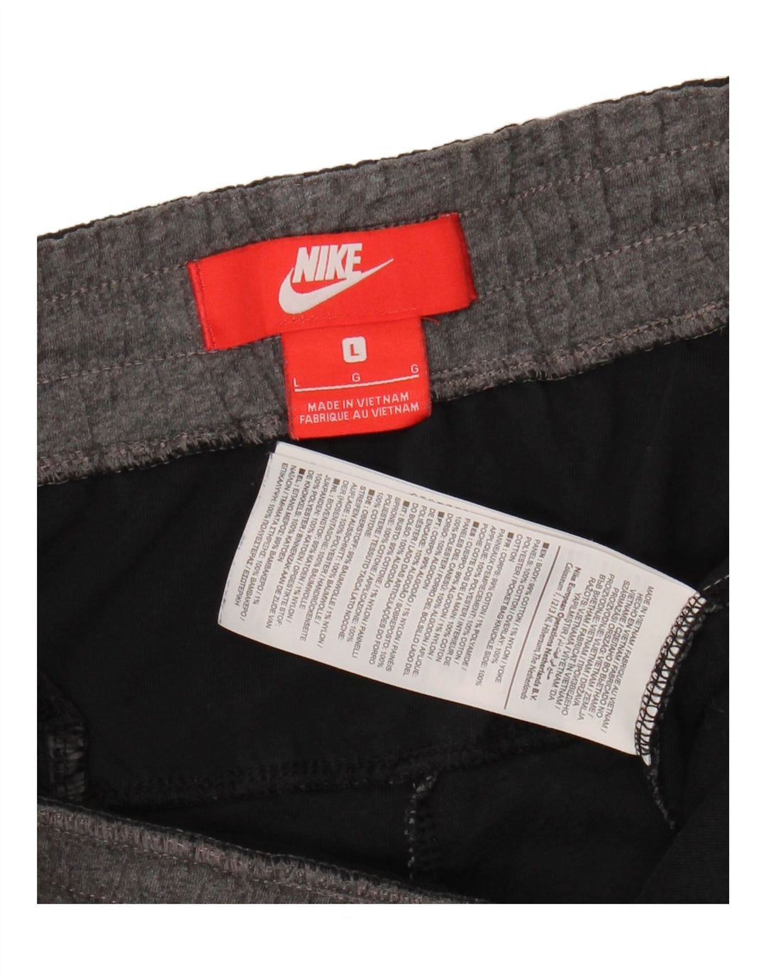 Nike Herren-Sportshorts, große, grau gefleckte Baumwolle