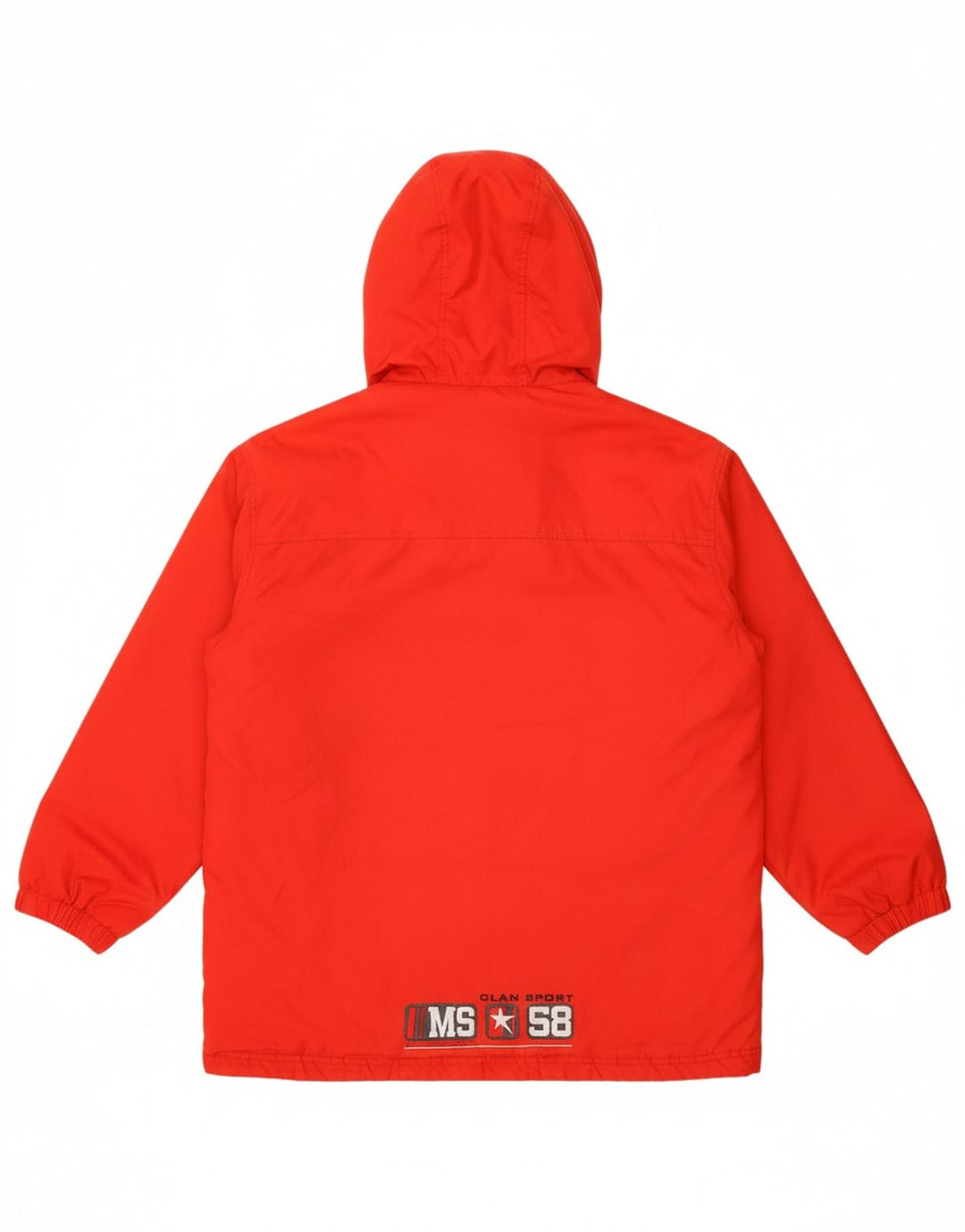 VINTAGE Mens Hooded Windbreaker Jacket UK 46 3XL Red