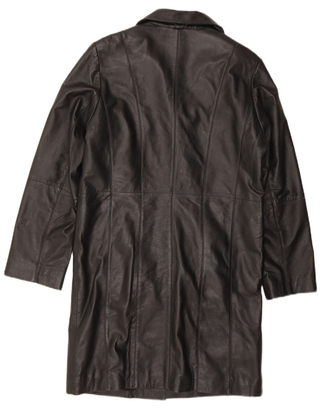 JACINTO RODRIGUEZ Womens Leather Coat EU 46 XL Black Leather