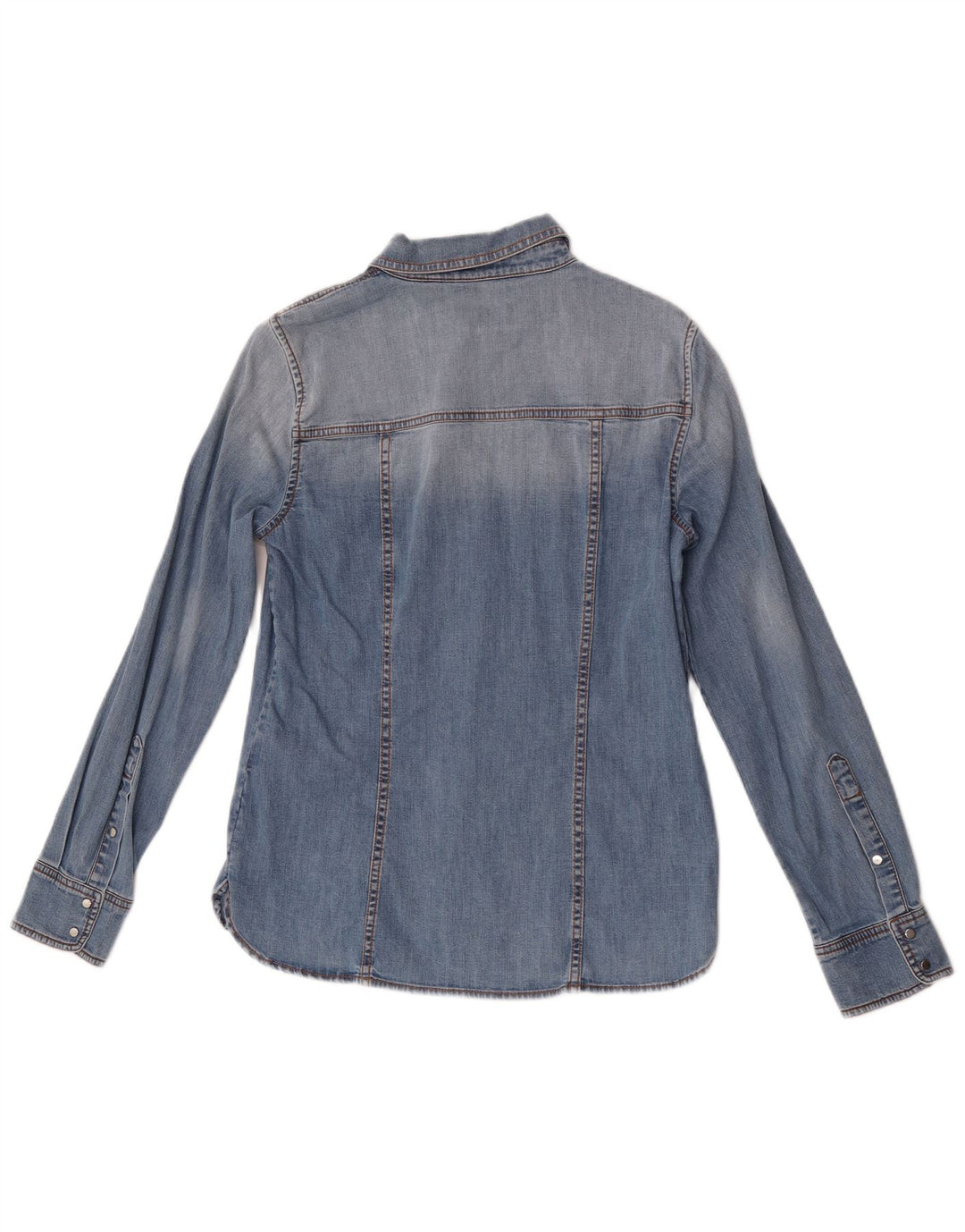 Marella Damen Jeanshemd UK 10 Small Blaue Baumwolle