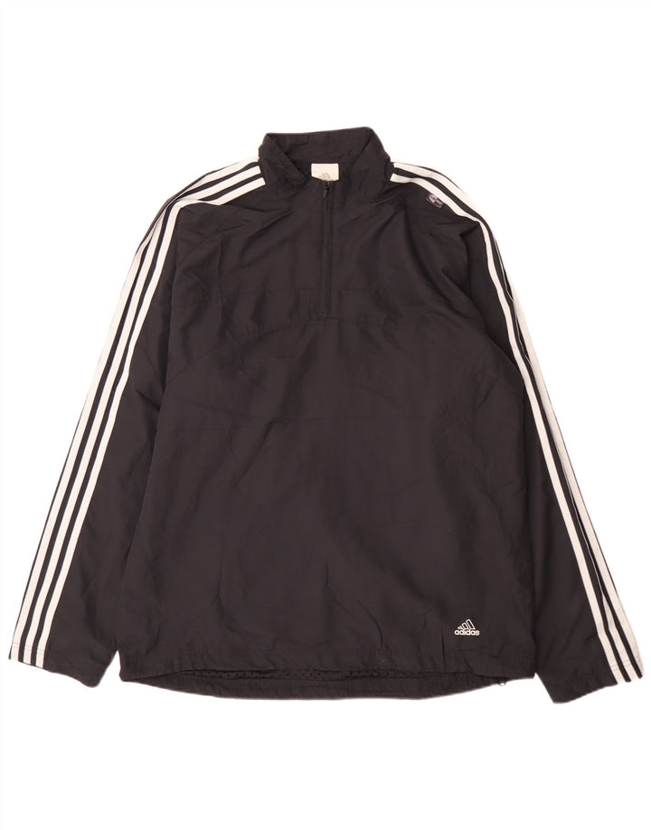 Adidas Herren-Trainingsanzug mit Reißverschluss, Pullover, Größe L, Marineblau, Sport
