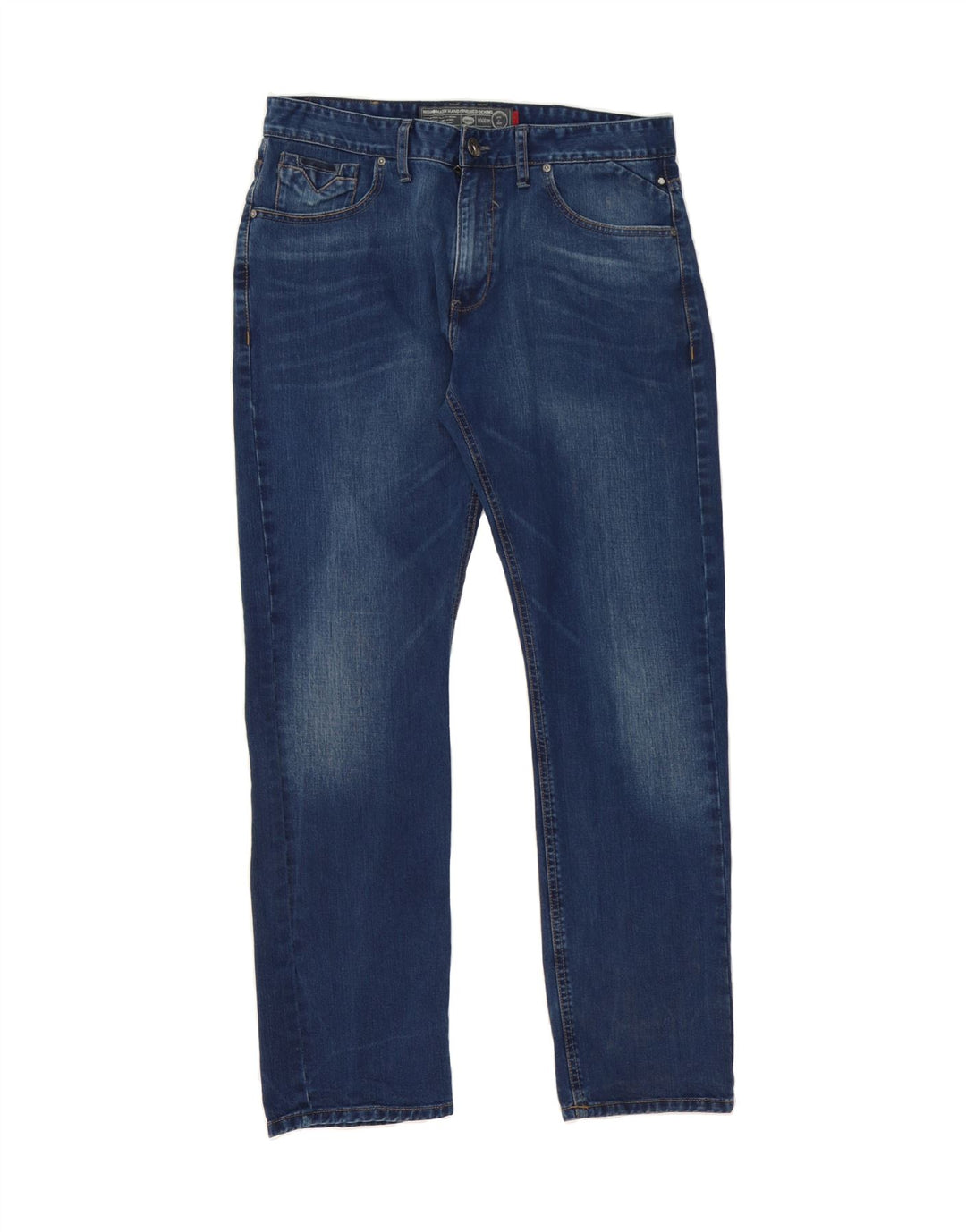 VINTAGE Mens Slim Jeans W34 L32 Blue Cotton Vintage Vintage and Second-Hand Vintage from Messina Hembry 
