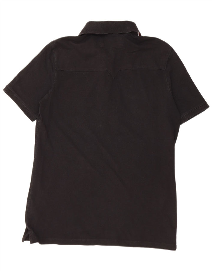 Guess Herren-Poloshirt, groß, aus schwarzer Baumwolle