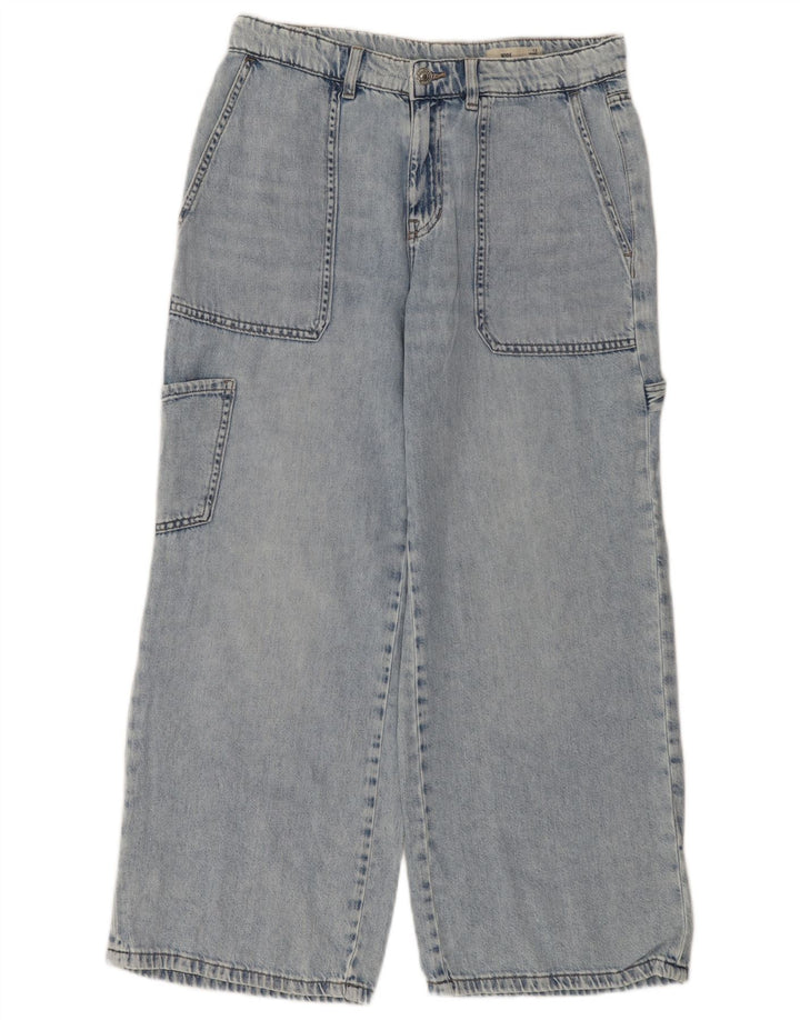 Marks & Spencer Damen Cargo-Jeans mit weitem Bein, UK 12, M, W32, L28, Blau