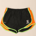 NIKE Womens Dri Fit Sport Shorts UK 14 Medium  Black Colourblock Polyester Vintage Nike and Second-Hand Nike from Messina Hembry 