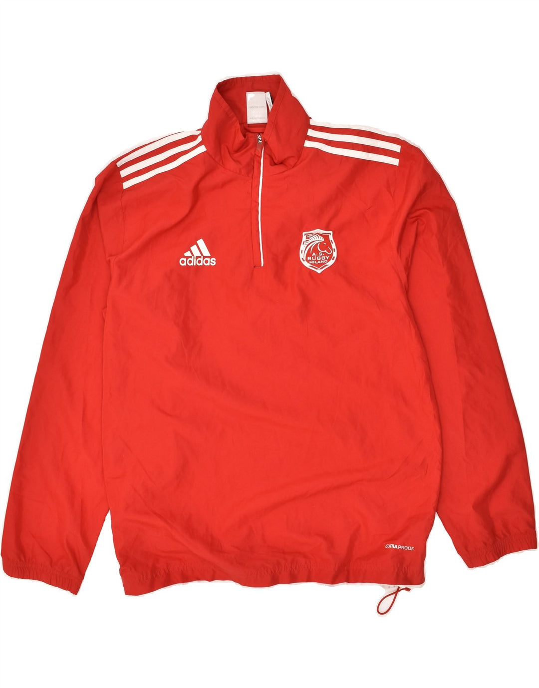 ADIDAS Mens Clima Proof Pullover Tracksuit Top Size 36-38 Small Red | Vintage Adidas | Thrift | Second-Hand Adidas | Used Clothing | Messina Hembry 