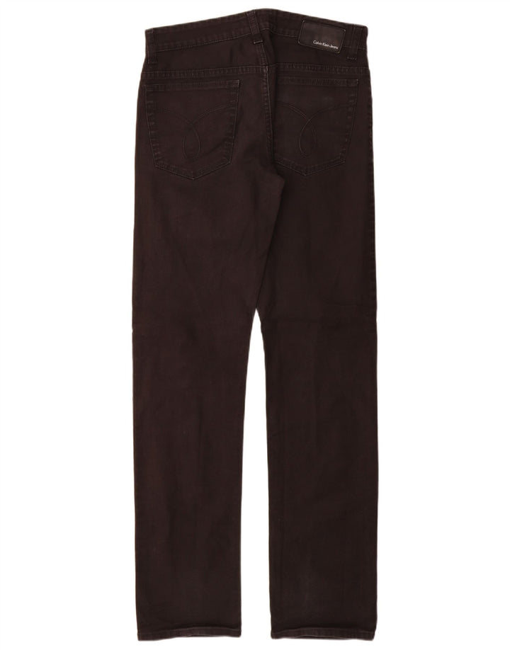 Calvin Klein Herren Straight Jeans W30 L34 Schwarze Baumwolle
