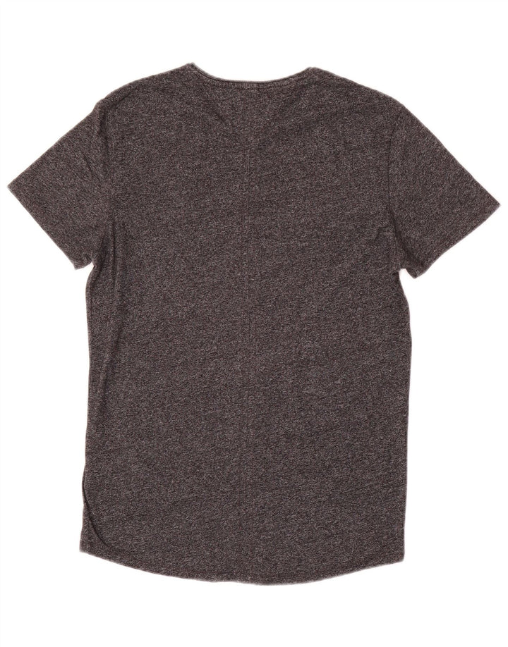 Tommy Hilfiger Herren-T-Shirt mit schmaler Passform, klein, grau gefleckte Baumwolle