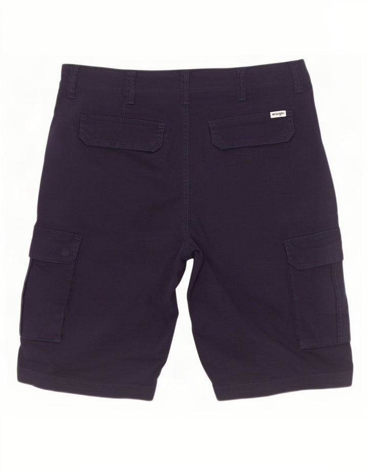 Wrangler Mens Casey Cargo Shorts W33 Medium Navy Blue Cotton