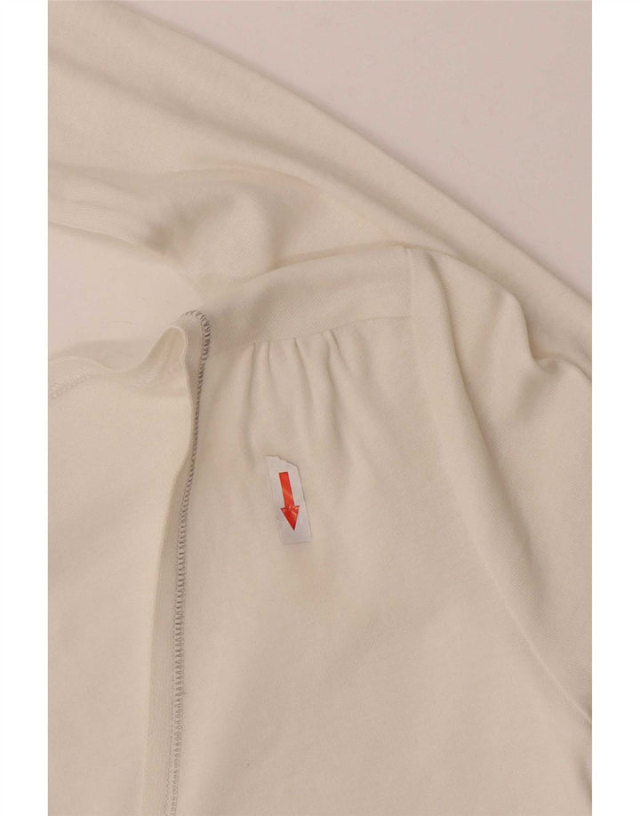 Massimo Dutti Damen Cardigan Top UK 8 Small Weiße Baumwolle
