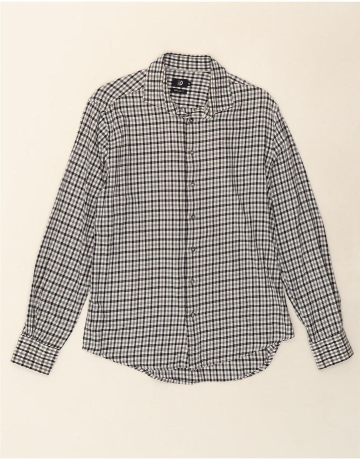 DACK'S Mens Regular Fit Flannel Shirt Medium Black Gingham Cotton Vintage Dack's and Second-Hand Dack's from Messina Hembry 