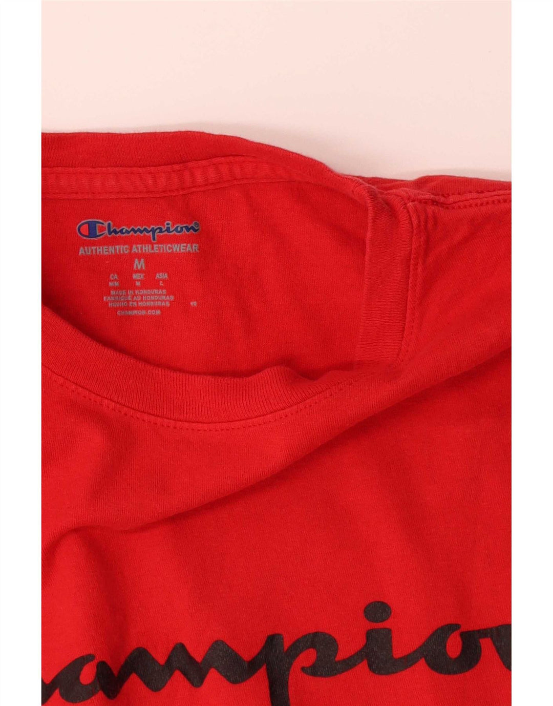 Champion Herren-T-Shirt mit Grafik, mittelrote Baumwolle