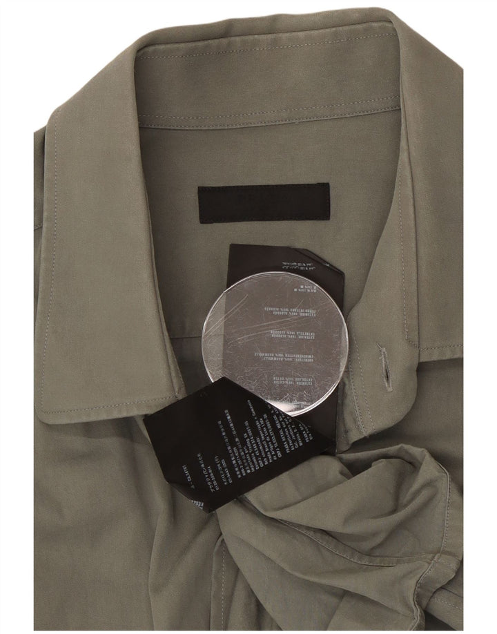 Prada Herrenhemd XL Khaki Baumwolle