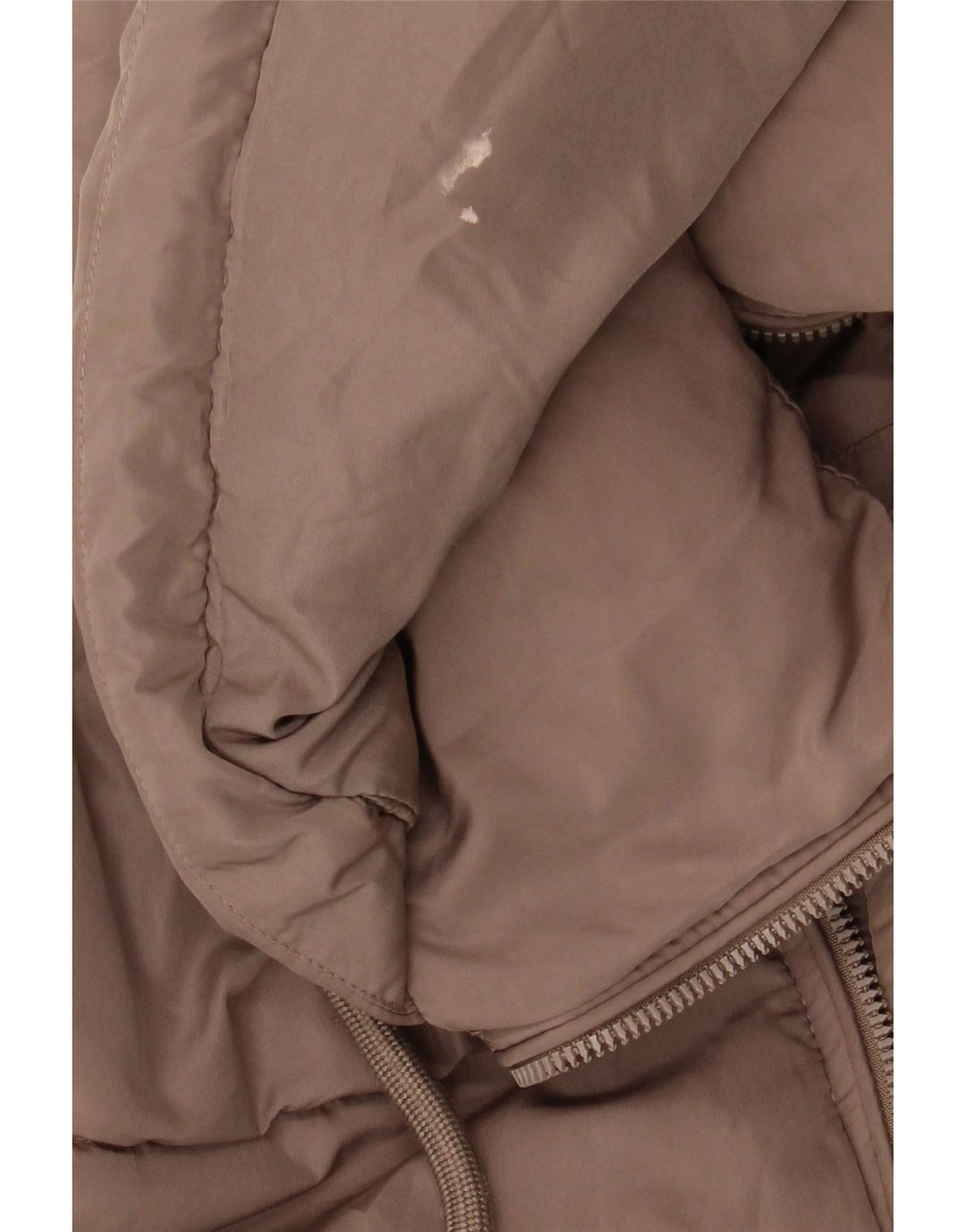 Zara Damen-Kapuzen-Übergröße, gepolsterte Jacke, UK 14, Mittelbraun, Polyester
