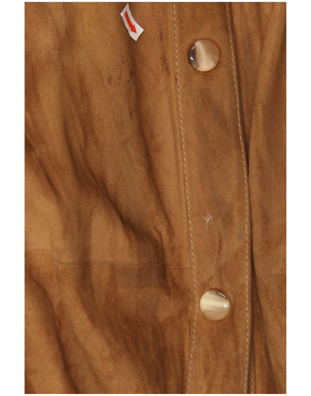 VINTAGE Womens Suede Jacket UK 14 Medium Brown Leather