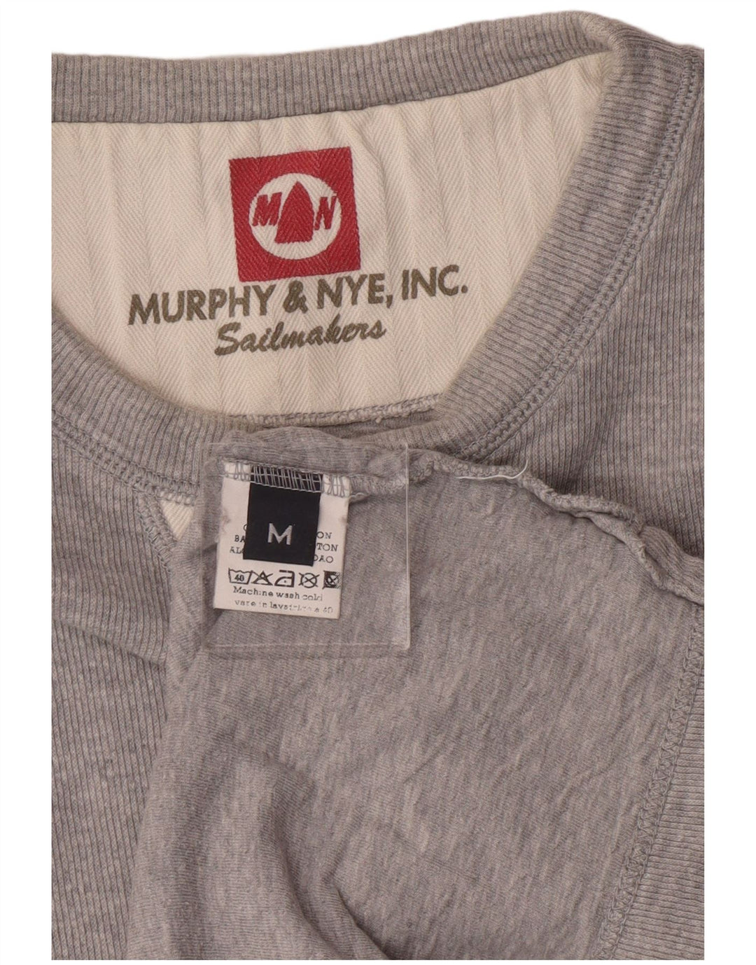 Murphy & Nye Herren-Sweatshirt mit Grafik, mittelgraue Baumwolle