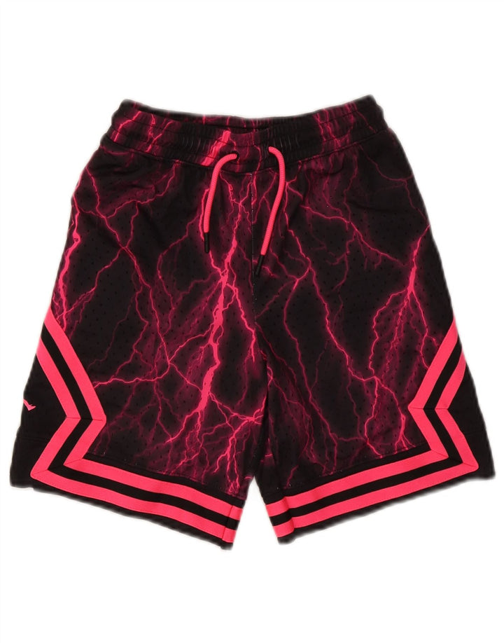 Jordan Jungen-Sportshorts mit abstraktem Muster, 10–11 Jahre, mittelgroß, Schwarz