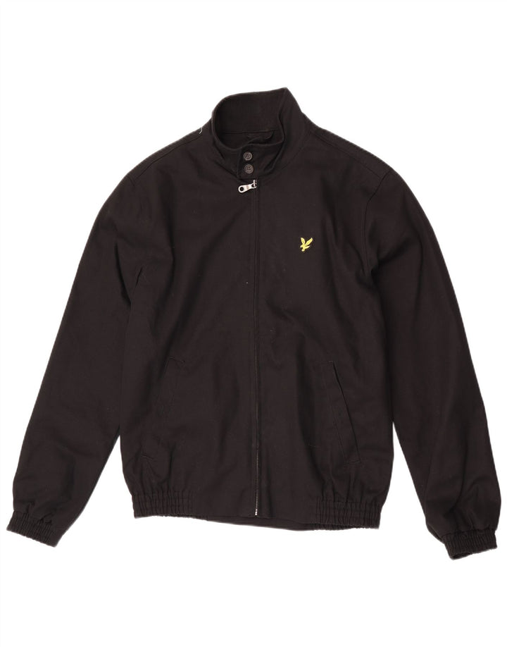 Lyle & Scott Herren Bomberjacke UK 36 Small Schwarz Baumwolle