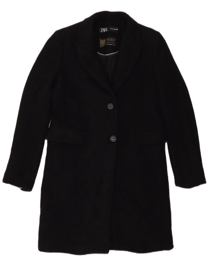 Zara Damen Loose Fit Mantel UK 6 XS Schwarz