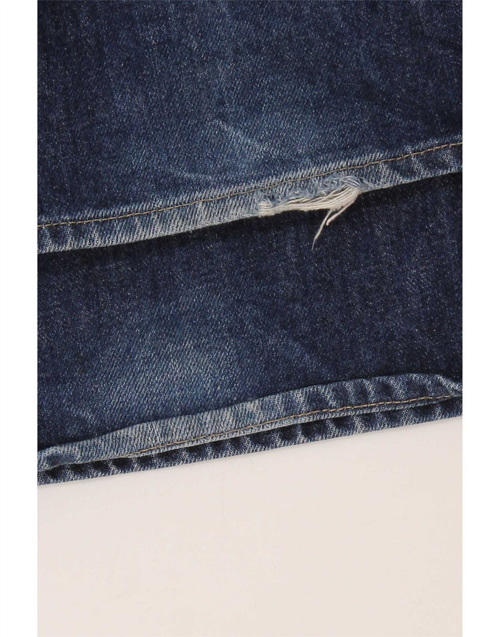 Diesel Herren Straight Jeans W38 L30 Marineblaue Baumwolle